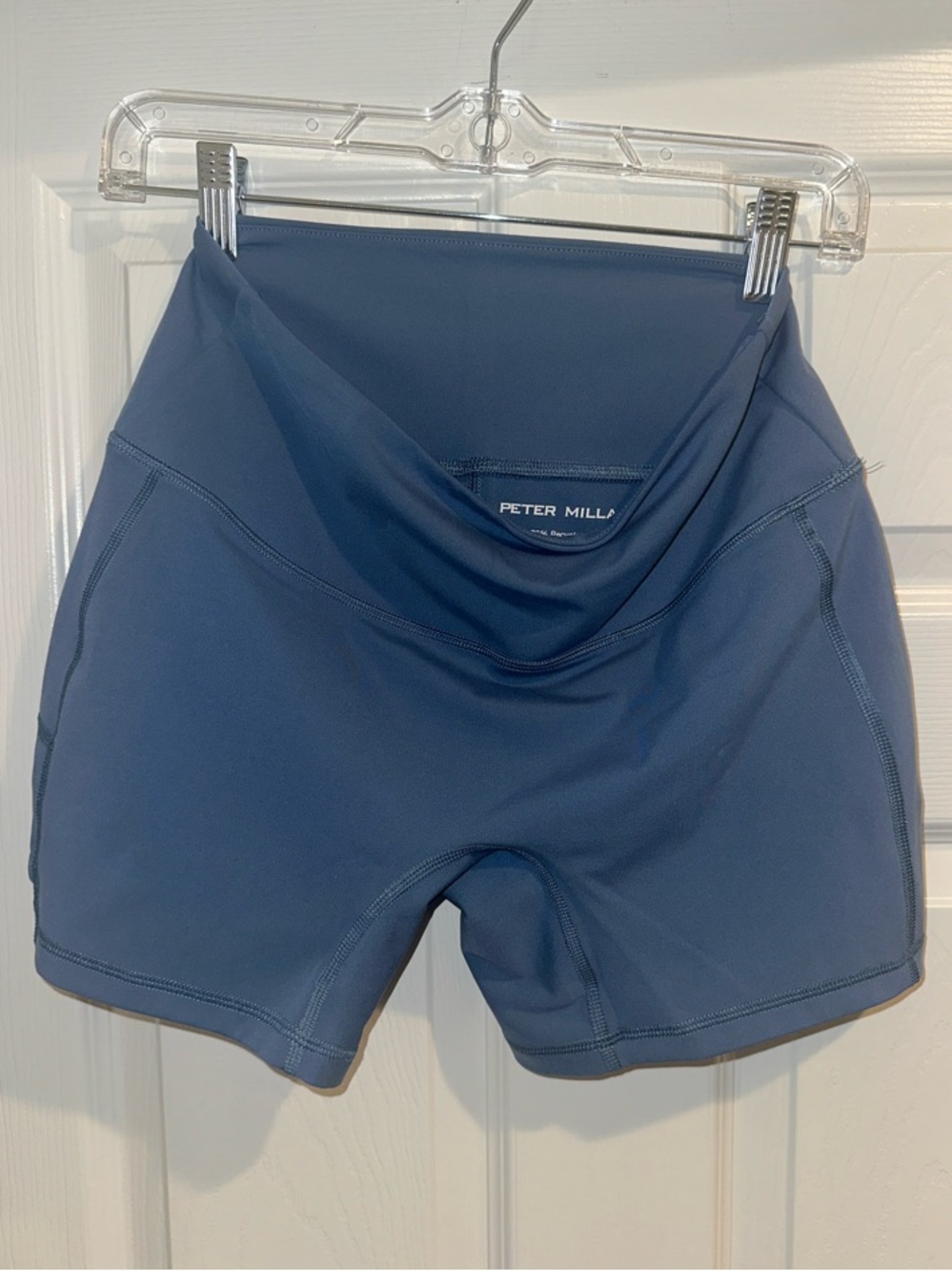Peter Millar Women's Slate Blue High-Rise Athletic Shorts